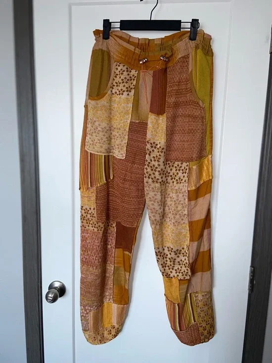 Free People Camille Patchwork Pants - Picture 2 of 7